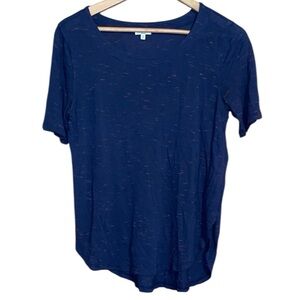 •SPLENDID•NAVY SCOOPNECK SHORT SLEEVE SIDE VENTILATED TEE SHIRT SIZE MEDIUM
